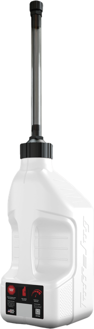 Tuff Jug Utility Container with AutoStop Spout – 2.5 Gallon White Plastic Jug