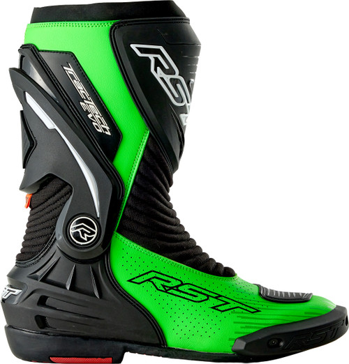 RST Tractech Evo D3o Motorcycle Boots Black and Flo Green Size 9