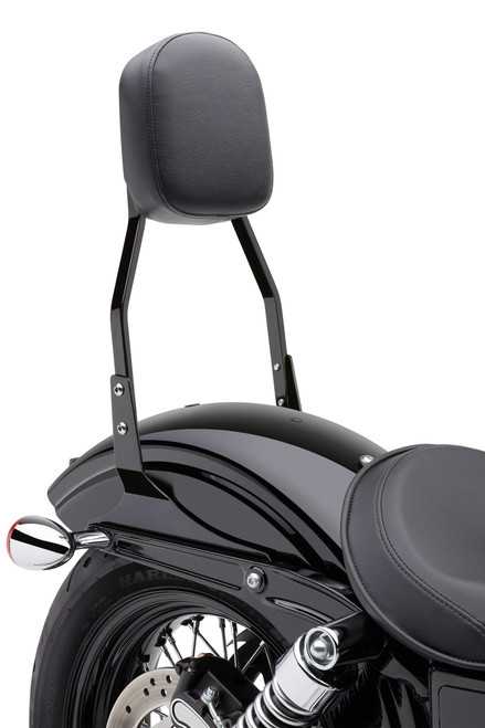 Cobra 602-1151B Black Standard Square Sissy Bar for Harley FLSTF 2007-2017