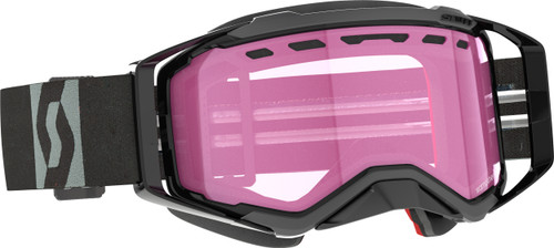 Scott Prospect Snowcross Goggle Black/Grey Rose Lens with Enhanced Field of Vision