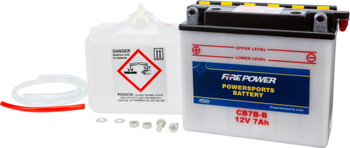 Fire Power CB7B-B 12V Heavy Duty Battery with Acid Pack