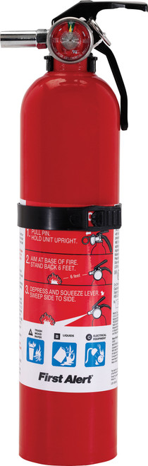 First Alert Pro 2 5 Fire Extinguisher 2.5 lb. Multi-Purpose for Home, Vehicle, and Marine Use