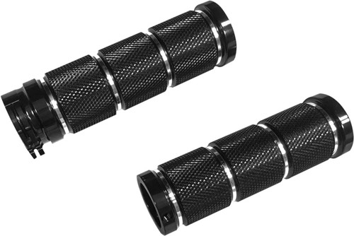 Harddrive 353003 Retro Black Dual Cable Grip Set for Motorcycles