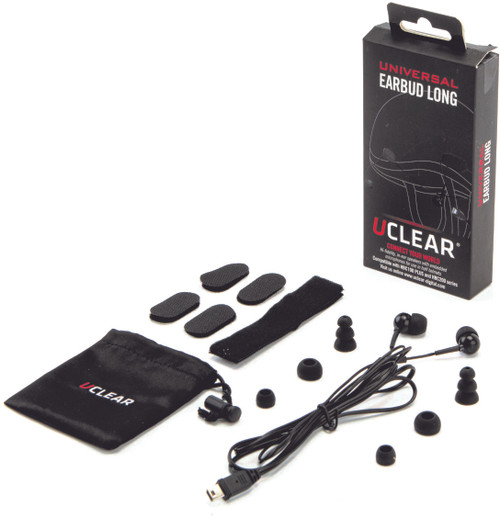 UCLEAR Half Helmet Earbuds for HBC and AMP Series – Hi-Fi Audio with Dual In-Line Microphones