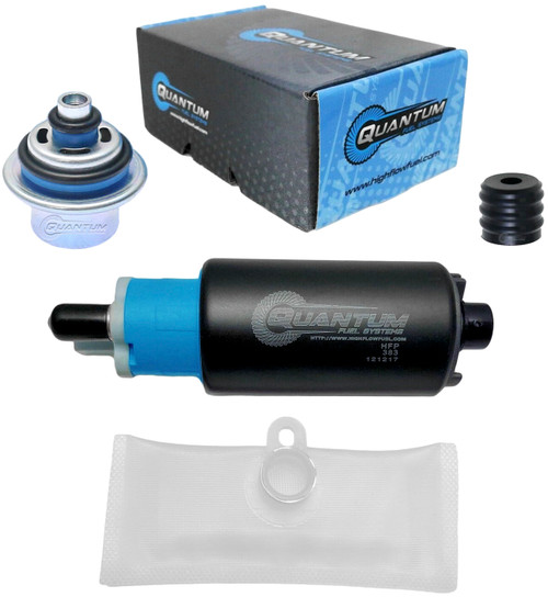 Quantum HFP-383-R Electric Fuel Pump Kit with Pressure Regulator for Enhanced Performance and Durability