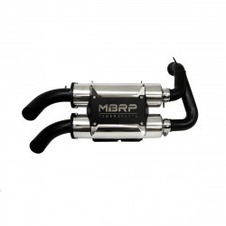 MBRP AT-9520PT Dual Stacked Slip-On System with Performance Muffler and Black Tip