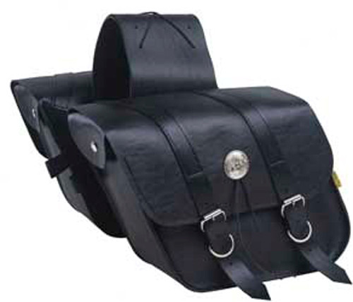 Willie & Max Compact Slant Deluxe Motorcycle Saddlebag - 12 x 9.5 x 5.5 inches