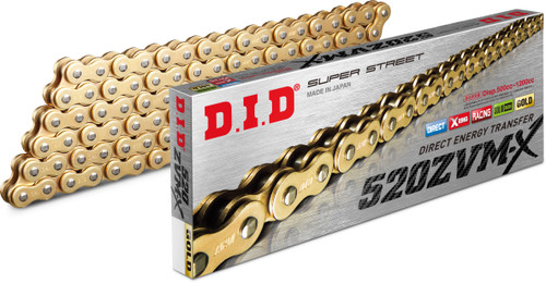 D.I.D Super Street 520ZVMXG 130L X Ring ZVMX Series Gold Chain