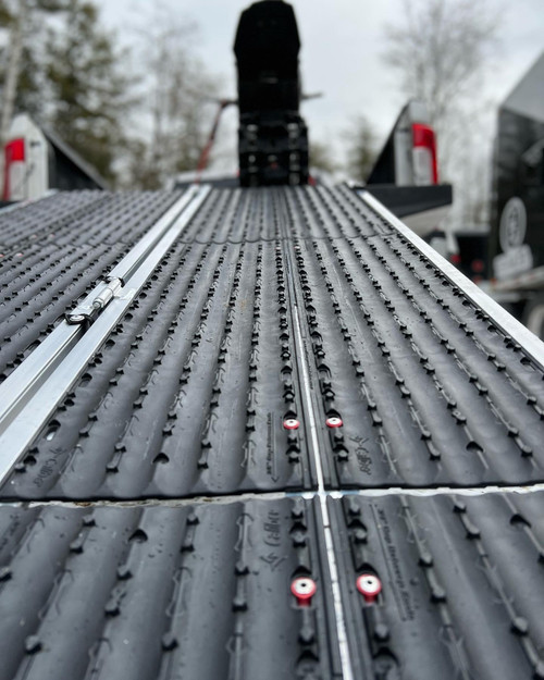 Caliber Moto Ramp Pro 94-Inch Bi-Fold Universal Loading Ramp with LowPro Grip Glides and Retractable Strap