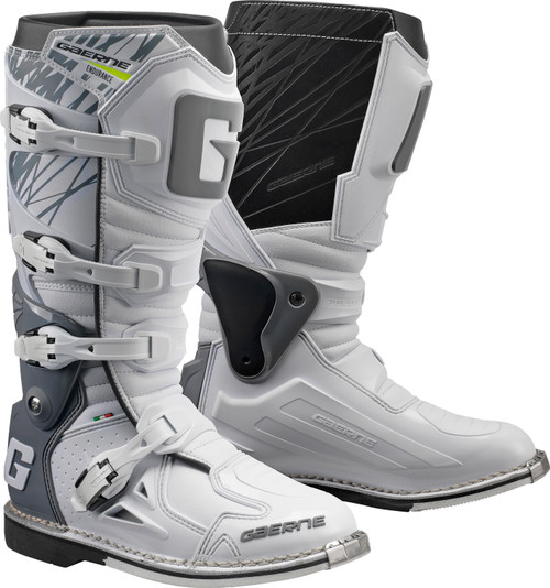 Gaerne Fastback Boots White Size 7 - Innovative Ankle Pivot System and Durable Construction