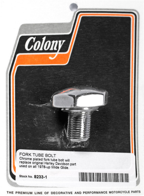 Colony Machine 8233-1 Fork Tube Bolt for Wide Glide 78-17