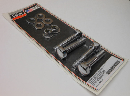 Colony Machine Shock Mount Bolt Kit XL 04 Up - Chrome Plated Hardware for Custom Motorcycle Look