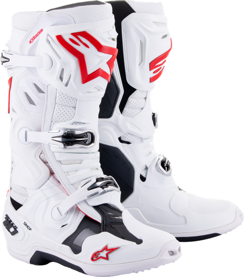Alpinestars Tech 10 Supervented Boots White/Bright Red Size 7
