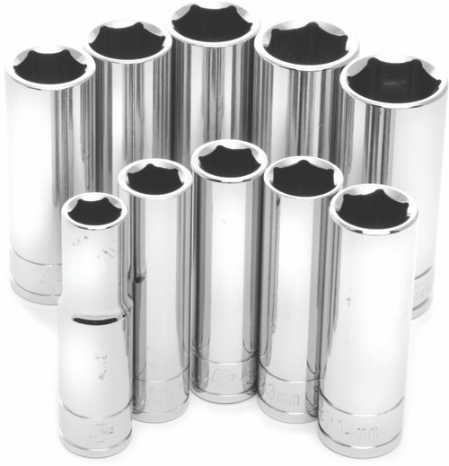 Performance Tool W38402 10-Piece 3/8 inch Deep Metric Socket Set