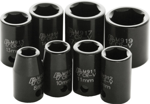 Performance Tool 8 Piece 3/8-Inch Metric Impact Socket Set, Model M589DB