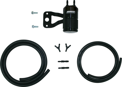 MOROSO Air Oil Separator for Harley Twin Cam with V&H VO2 Air Cleaner - Black (Part #85717)