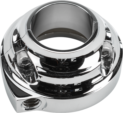 HardDrive Throttle Clamp Single Cable Screw-In Style for 1-Inch Handlebars - Chrome Finish