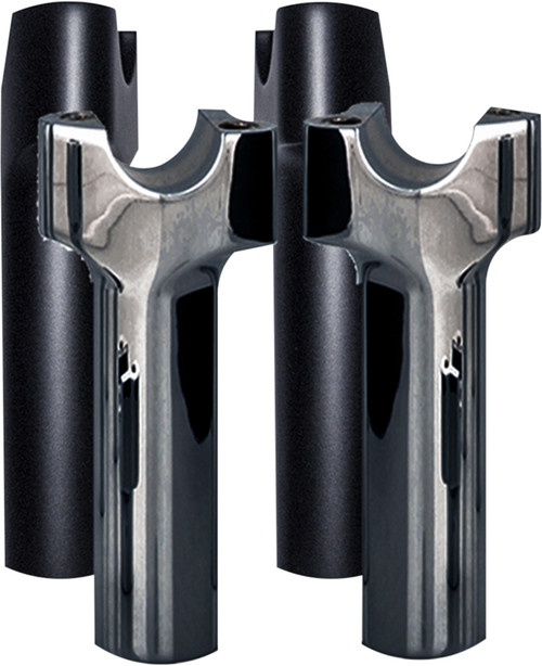 Wild 1 Chubby 4.5-Inch Straight Handlebar Risers with Show Chrome or Satin Black Finish – Part WO526