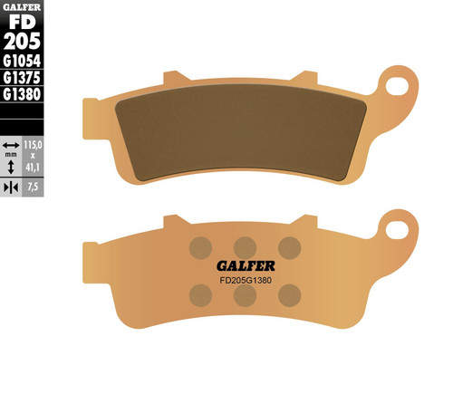 Galfer FD205G1380 Sintered Brake Pads for Motorcycles and ATVs
