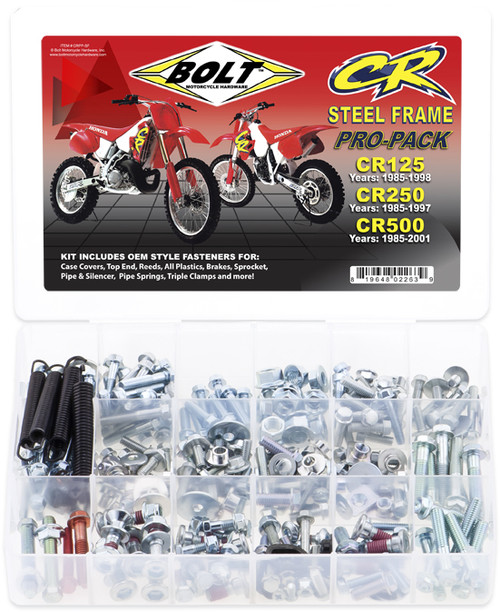 BOLT Pro Pack CR Steel Frame Hon – Complete Hardware Set for Motorcycle Restoration and Rebuild