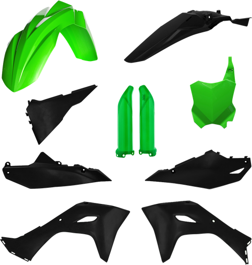 ACERBIS Full Plastic Kit for Kawasaki in Green and Black - Part 2983571089