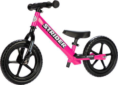 Strider 12 Sport Bike Pink by STRIDER – Balance Bike for Young Children with Adjustable Handlebar and Footrests