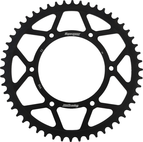 SuperProx RFE-990-52-BLK Rear Sprocket 52 Tooth for Husqvarna, KTM, and More
