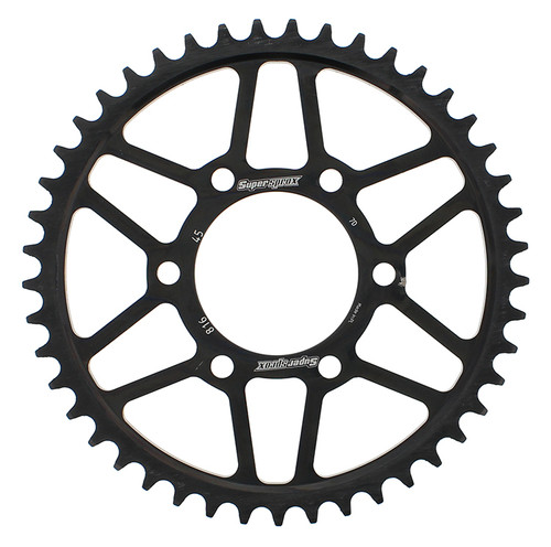 SuperSproX RFE-816-45-BLK Rear Steel Sprocket 45T for 530 Chains - Black Finish