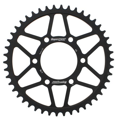 SuperProx RFE-478-46-BLK Rear Steel Sprocket 46 Tooth for Kawasaki 520 Chain