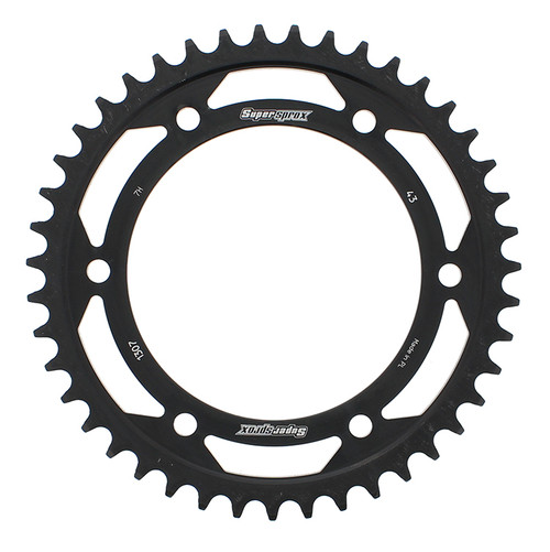 SuperSproX RFE-1307-43-BLK Rear Steel Sprocket 43 Tooth for 525 Chain