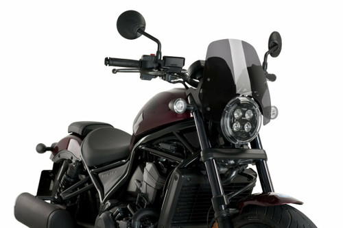 PUIG Windscreen Nng Sport Dark Smoke for Naked Motorcycles (Part Number 20819F)