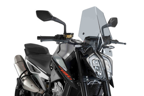 PUIG Naked New Generation Sport Smoke Windscreen for KTM Motorcycles (Part Number 9668H)