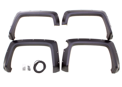 Lund Real Truck RX113S Black Rivet Style Fender Flares for Chevrolet Silverado 1500 (2014-2015) – 6 ft & 8 ft Bed