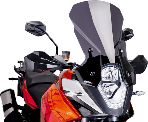 PUIG Windscreen Touring Dark Smoke for Enhanced Motorcycle Aerodynamics and Protection