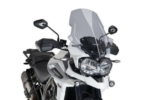 PUIG Windscreen Touring Smoke Part #9613H for Motorcycles - Enhanced Aerodynamics and Wind Protection