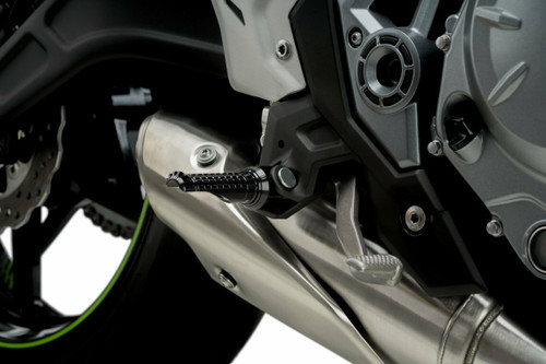 PUIG Footpegs R Fighter Black (Part Number 9192N) for Enhanced Comfort and Adjustability