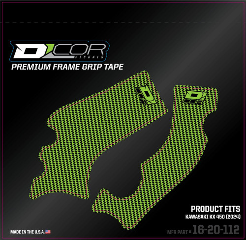 D-COR Frame Grip Tape Green (Part Number 16-20-112) for Steel and Aluminum Bike Frames