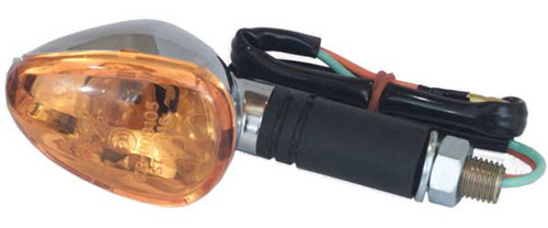 Fire Power Chrome Marker Light Set Part #01090443 for Custom Motorcycles and Bikes