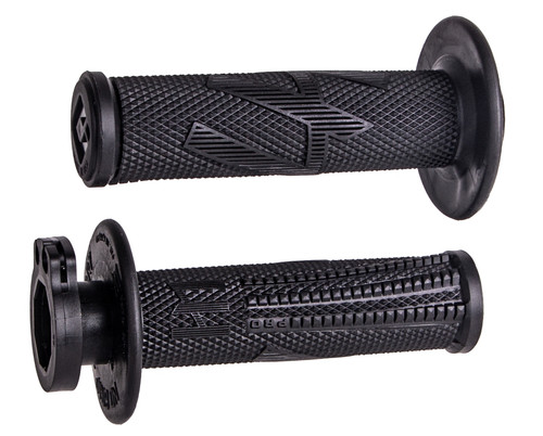 ODI Emig2 Pro V2 Lock On Grip Blackout - Signature Motocross Handlebar Grip with Soft Compound and Durable Aluminum Ends