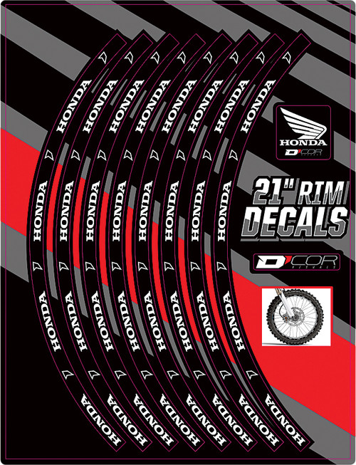 D-COR 40-80-200 21-inch Honda Logo Front Rim Decals