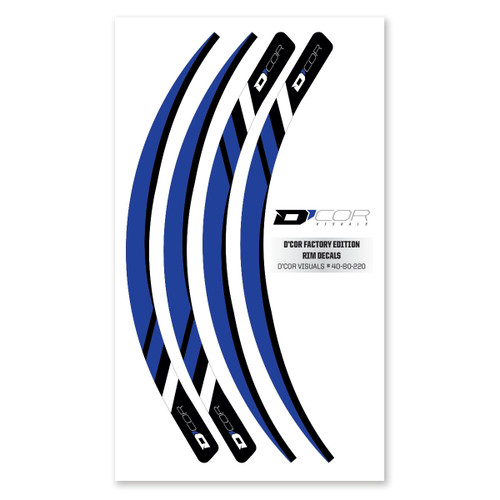 D-COR Blue Rim Decals 4 Piece Set – Enhance and Protect Your Vehicle Rims