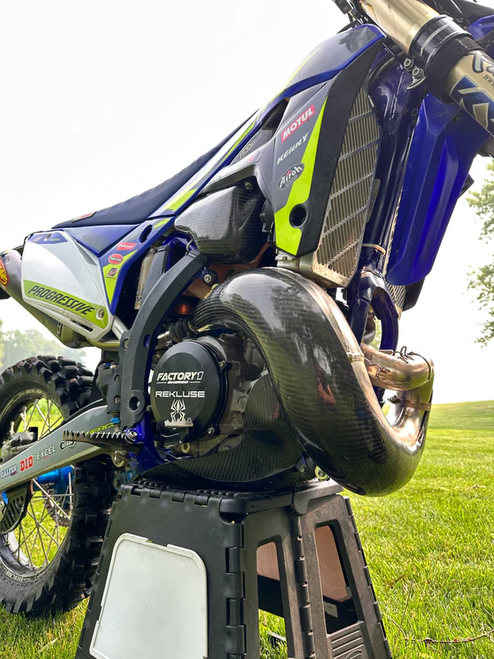P3 Carbon Fiber Sherco Pipe Guard - High-Impact, Heat-Resistant Motorcycle Protection