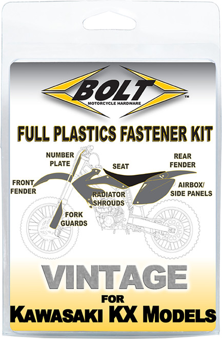 BOLT Full Plastic Fastener Kit for Kawasaki - Part #KAW-9802105