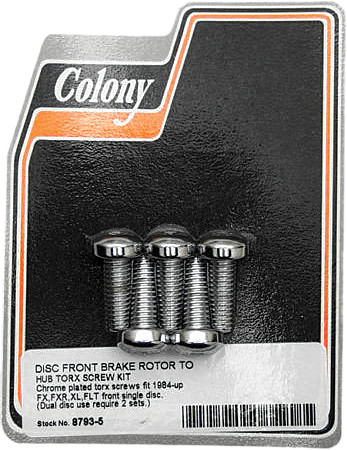 COLONY MACHINE 8793-5 Brake Rotor Hardware Front Torx Screw Kit