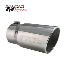 Diamond Eye MFG 4512BRA-DEBK Black Rolled Angle Exhaust Tail Pipe Tip, 4 Inlet x 5 Outlet, 12 inches Long