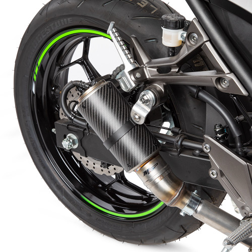Hotbodies Racing MGP Stinger Slip-On Exhaust for Kawasaki - Matte Carbon
