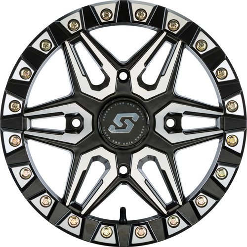 Sedona Split 6 Beadlock Wheel 15x6 4/156 5+1 Offset Black/Machined - Part A72M-56056+38S