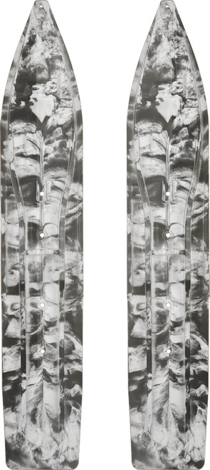 SLYDOG Powder Hound 8x Ski - 8-inch Black and White Swirl