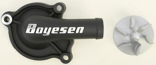 Boyesen WPK-06AB Water Pump Cover & Impeller Kit - Black for Enhanced Cooling and Hydrodynamic Efficiency