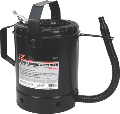 Performance Tool W54279 5 Quart Flex Spout Liquid Dispenser